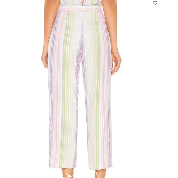 Majorelle Pastel Ankle Pant Hight Waist Colorful Wide Leg Cropped Cotton Size S - Picture 2 of 5